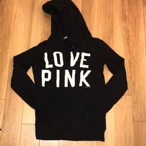 black and white PINK hoodie